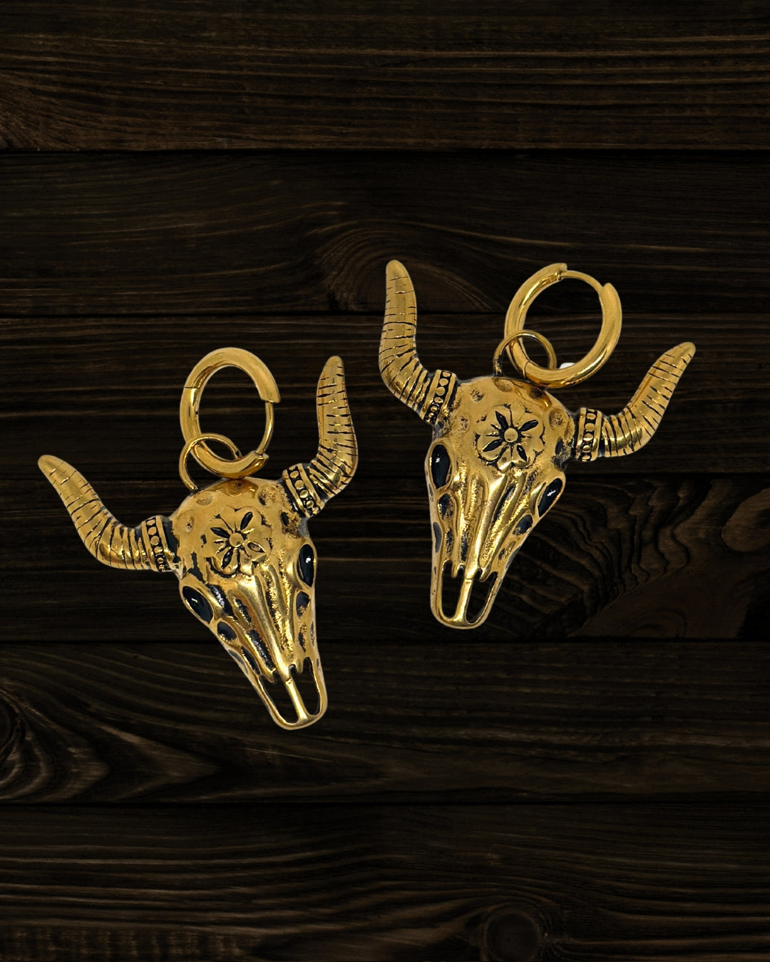 Skeletal Bull Earrings