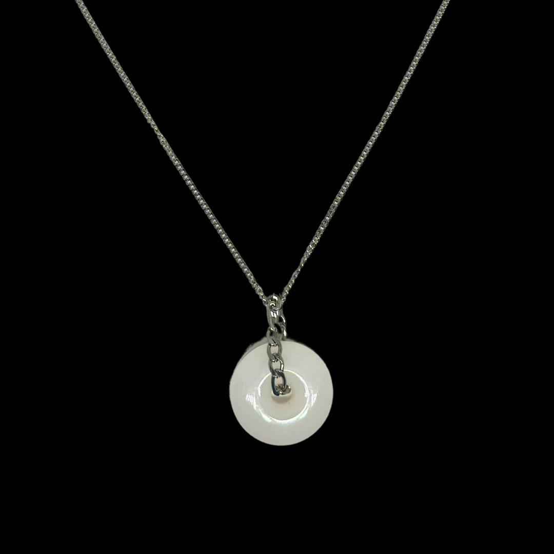 Silver Natural Jade Necklace