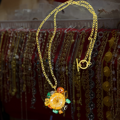 Earth Sun Jade Necklace