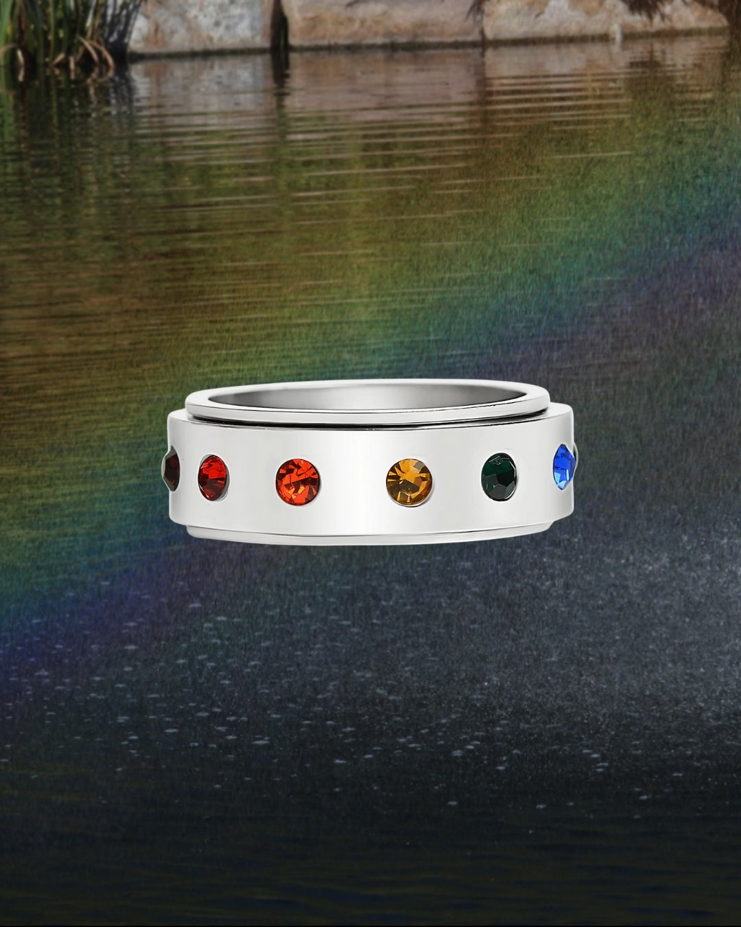 Rainbow Spinner Ring