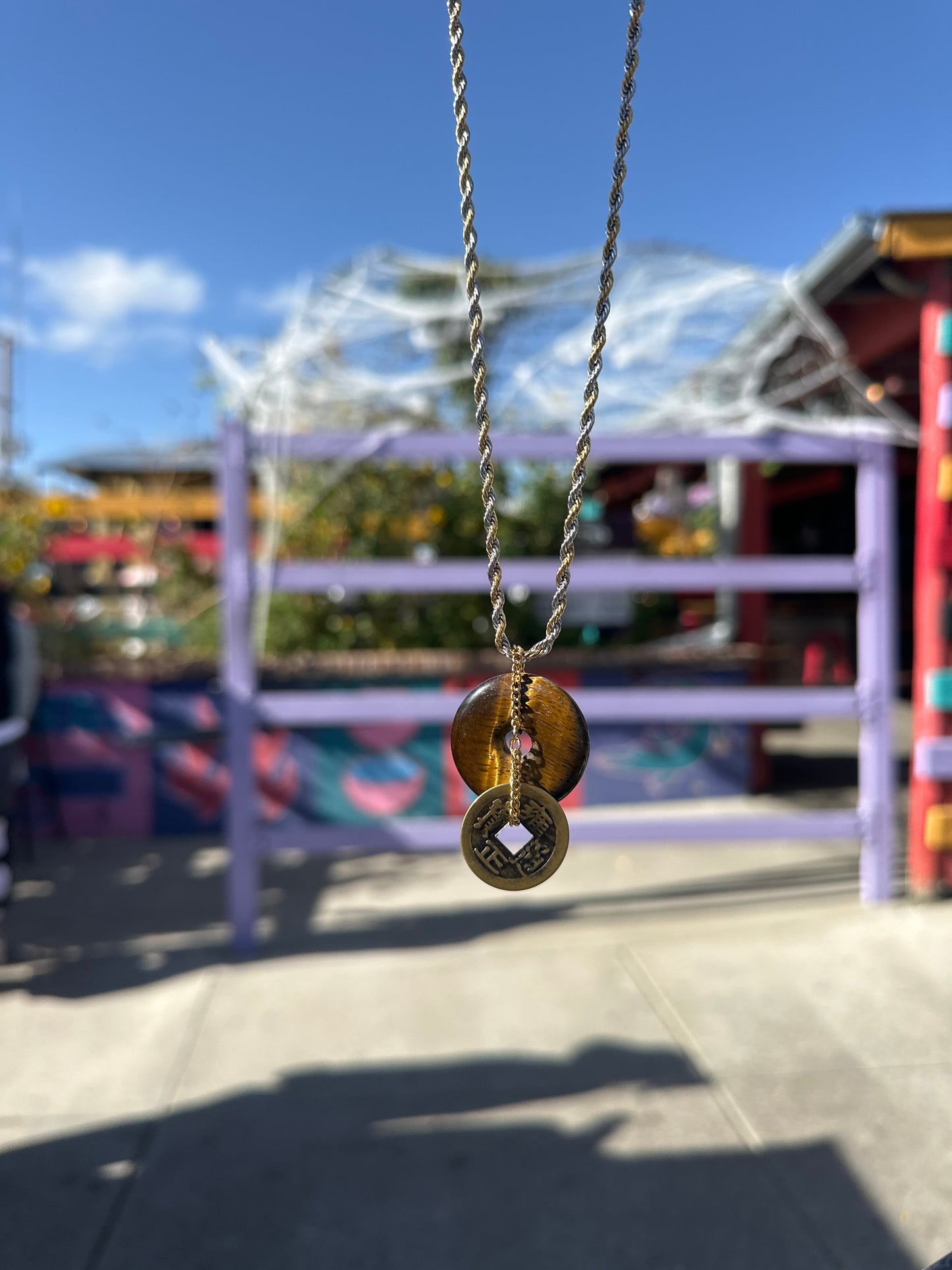 Large Jade Coin Necklace