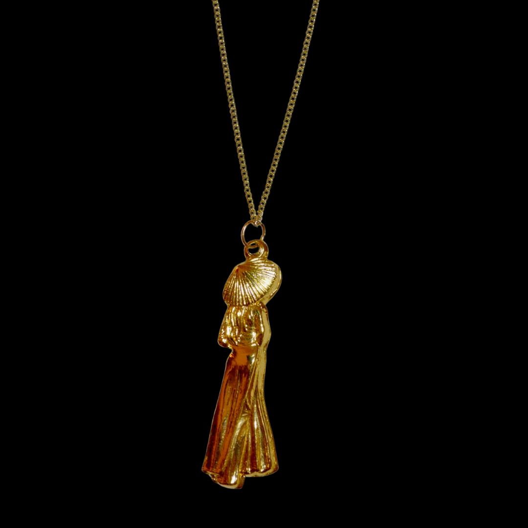 Gold Áo Dài Necklace