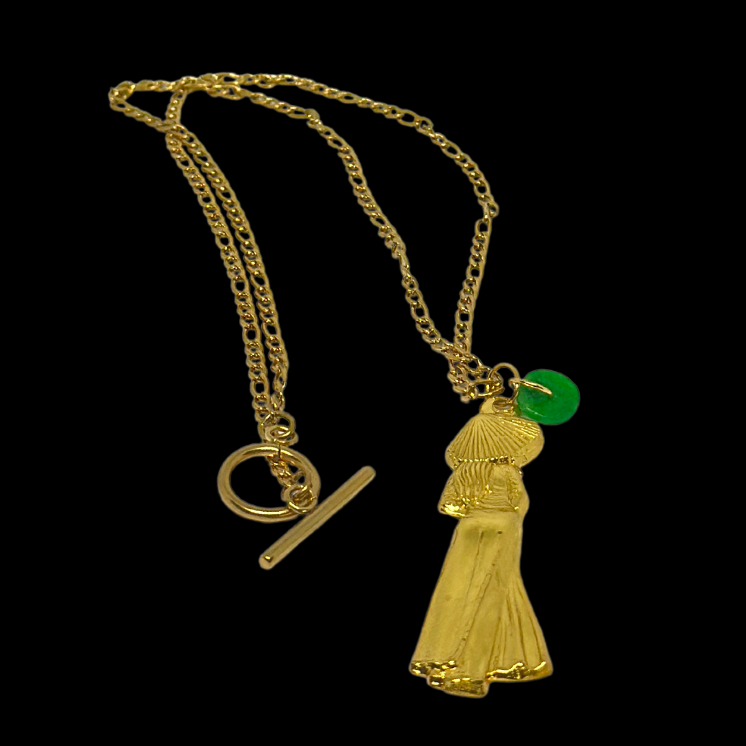 Gold Áo Dài Necklace