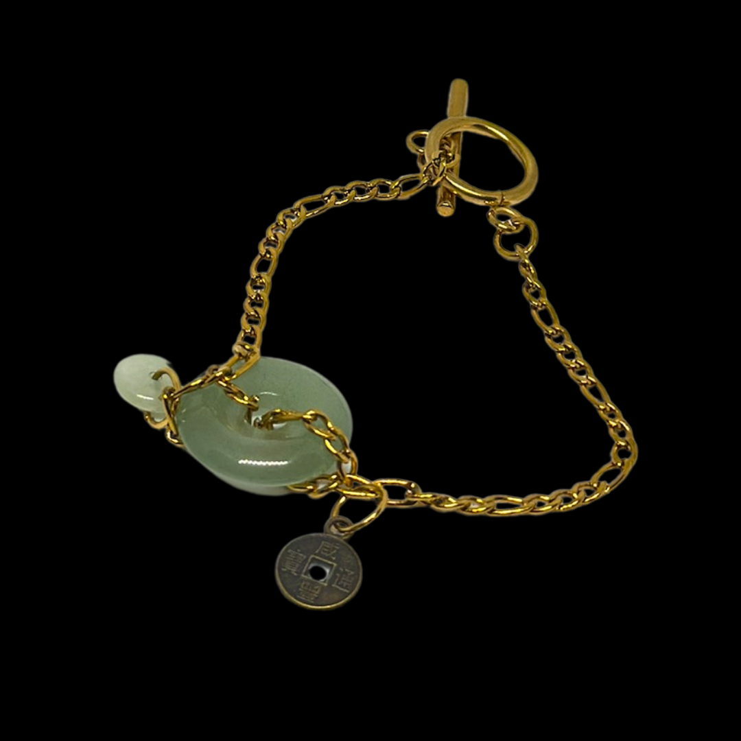 Gold Jade Bracelet