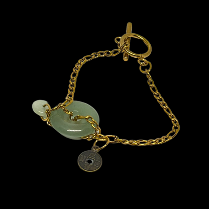 Gold Jade Bracelet