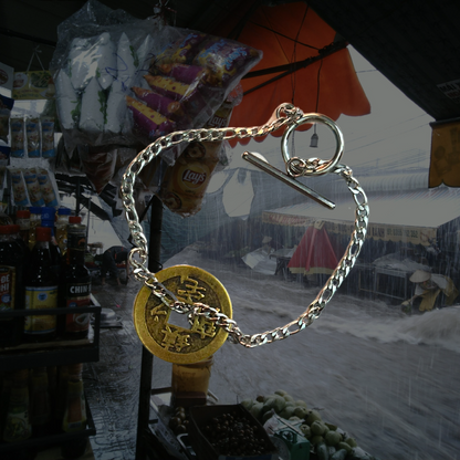 Silver Lucky Coin Bracelet