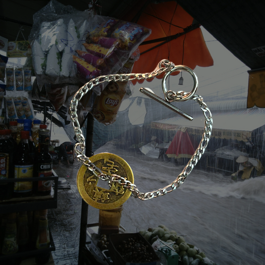 Silver Lucky Coin Bracelet