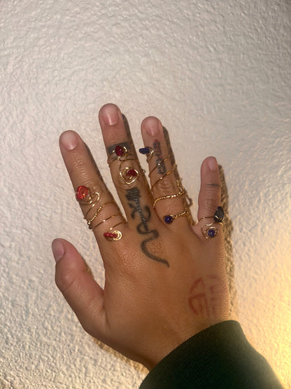 Adjustable Wire Wrapped Rings