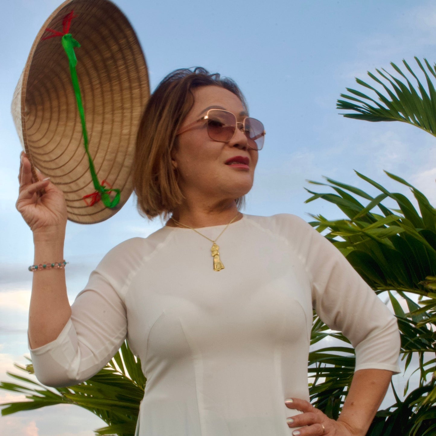 Silver Áo Dài Necklace