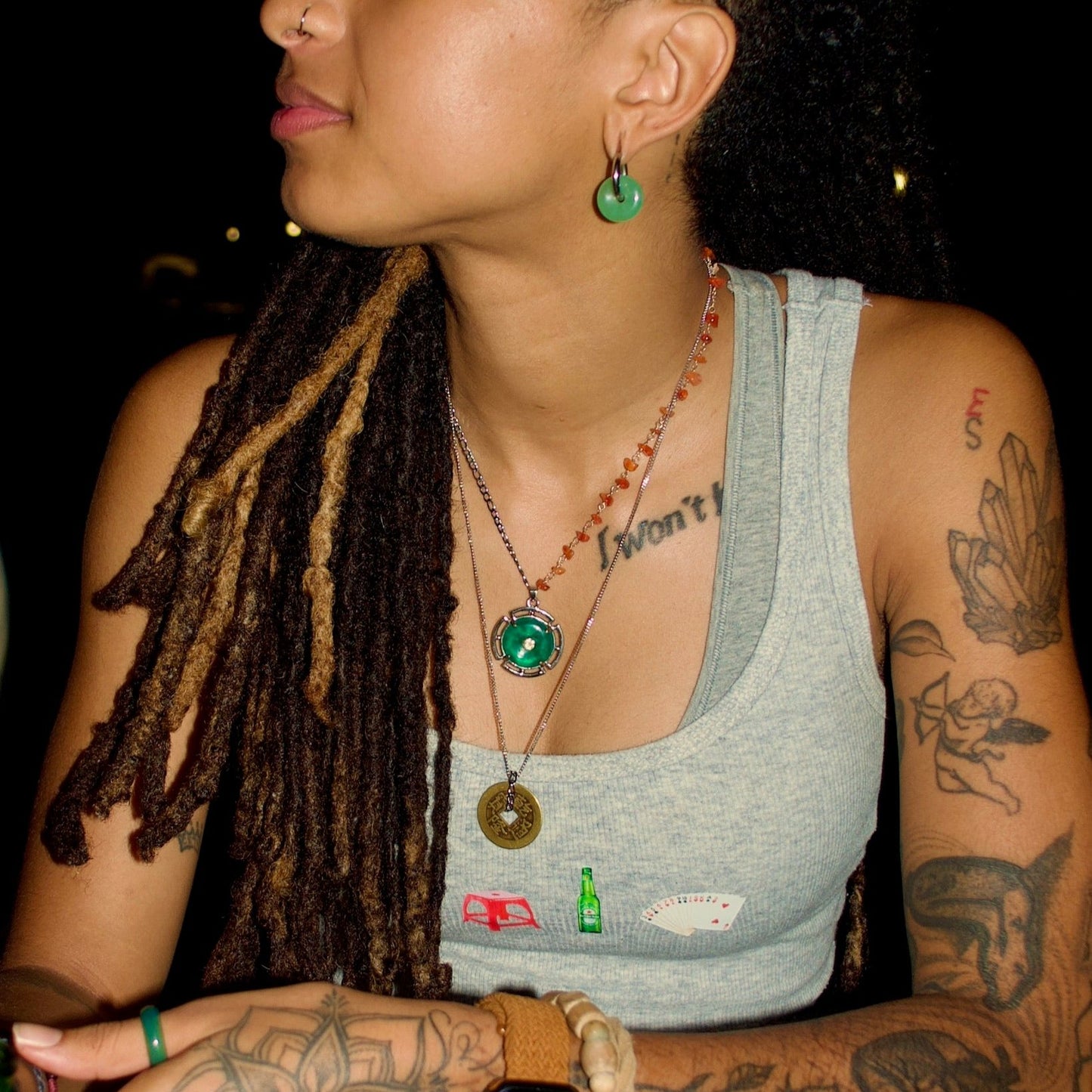 Silver Lucky Coin Necklace