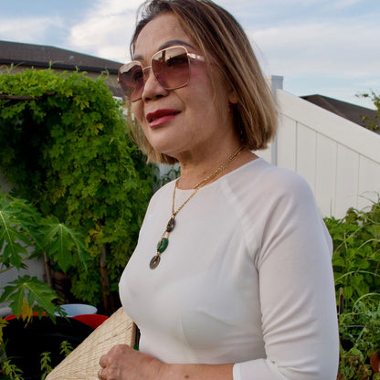 3 Lucky Coin Jade Necklace