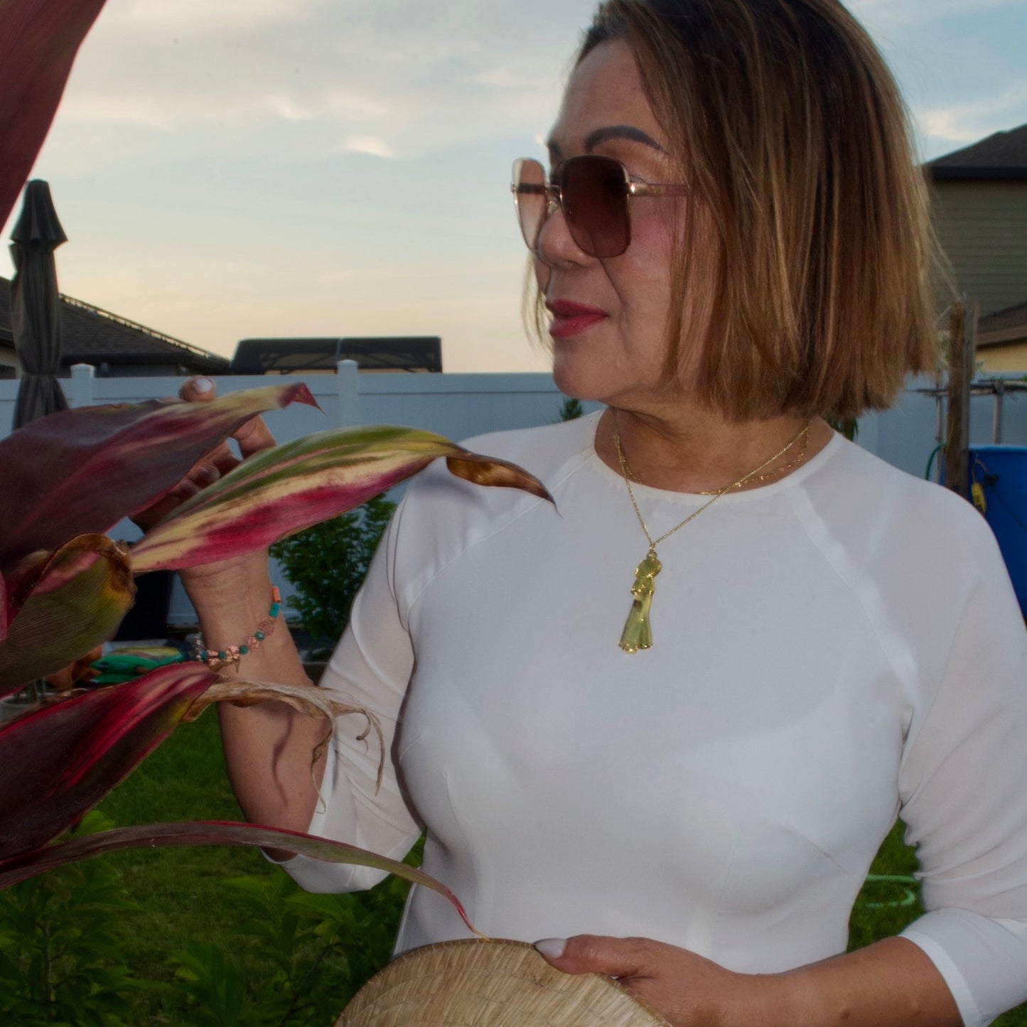 Silver Áo Dài Necklace