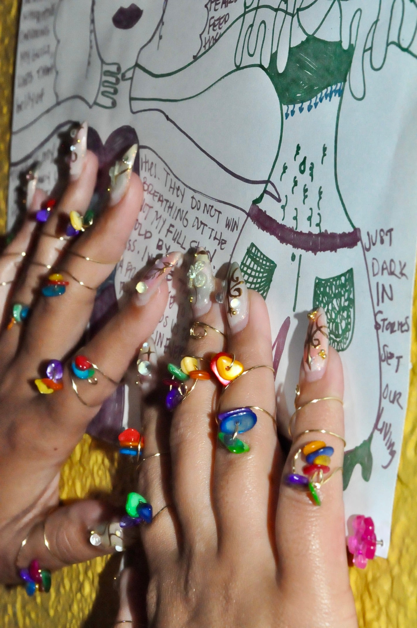 Adjustable Wire Wrapped Rings