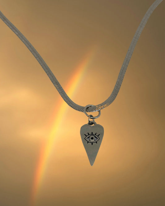 Evil Eye Heart Necklace