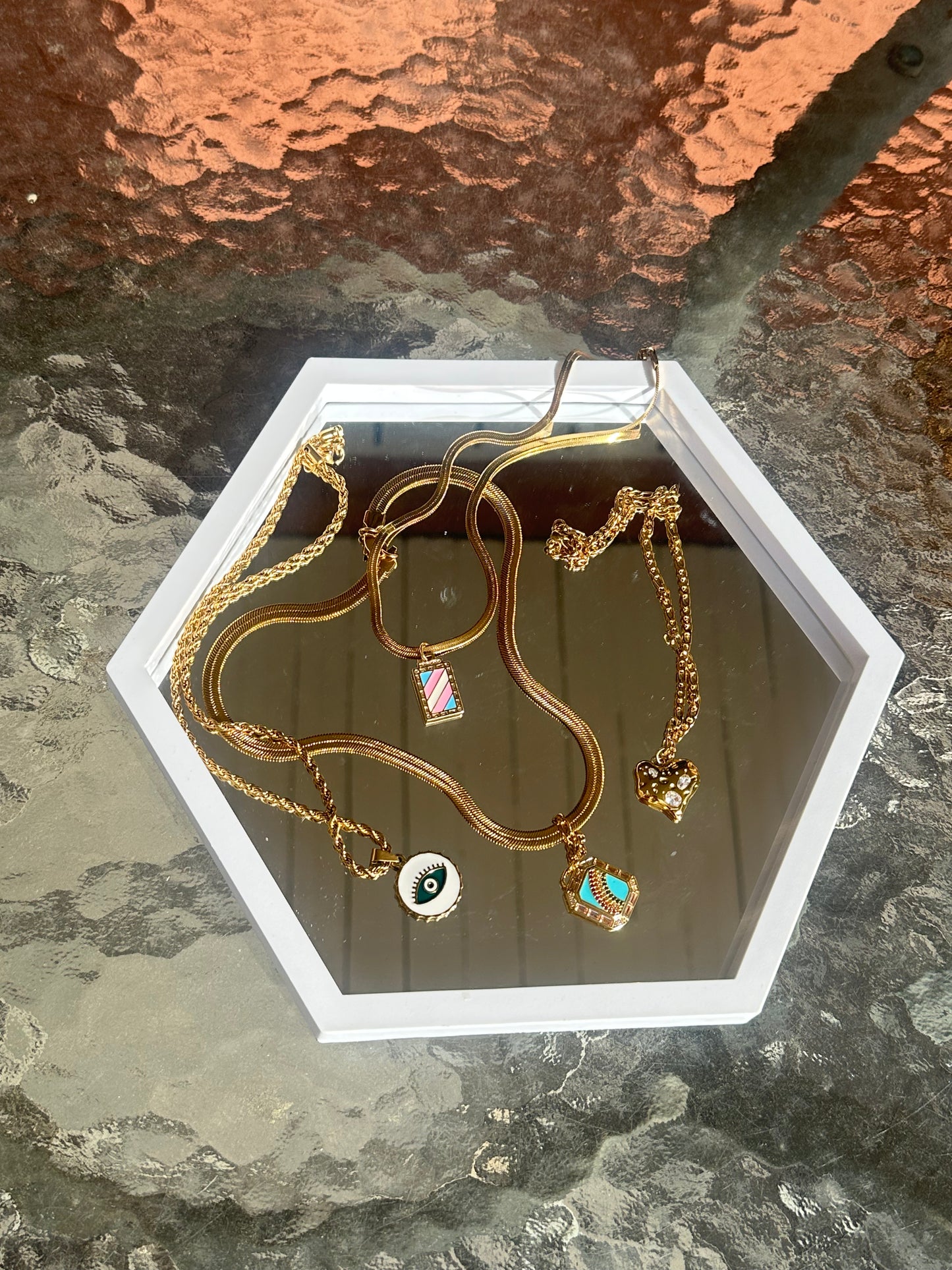 Evil Eye Bottle Cap Necklace