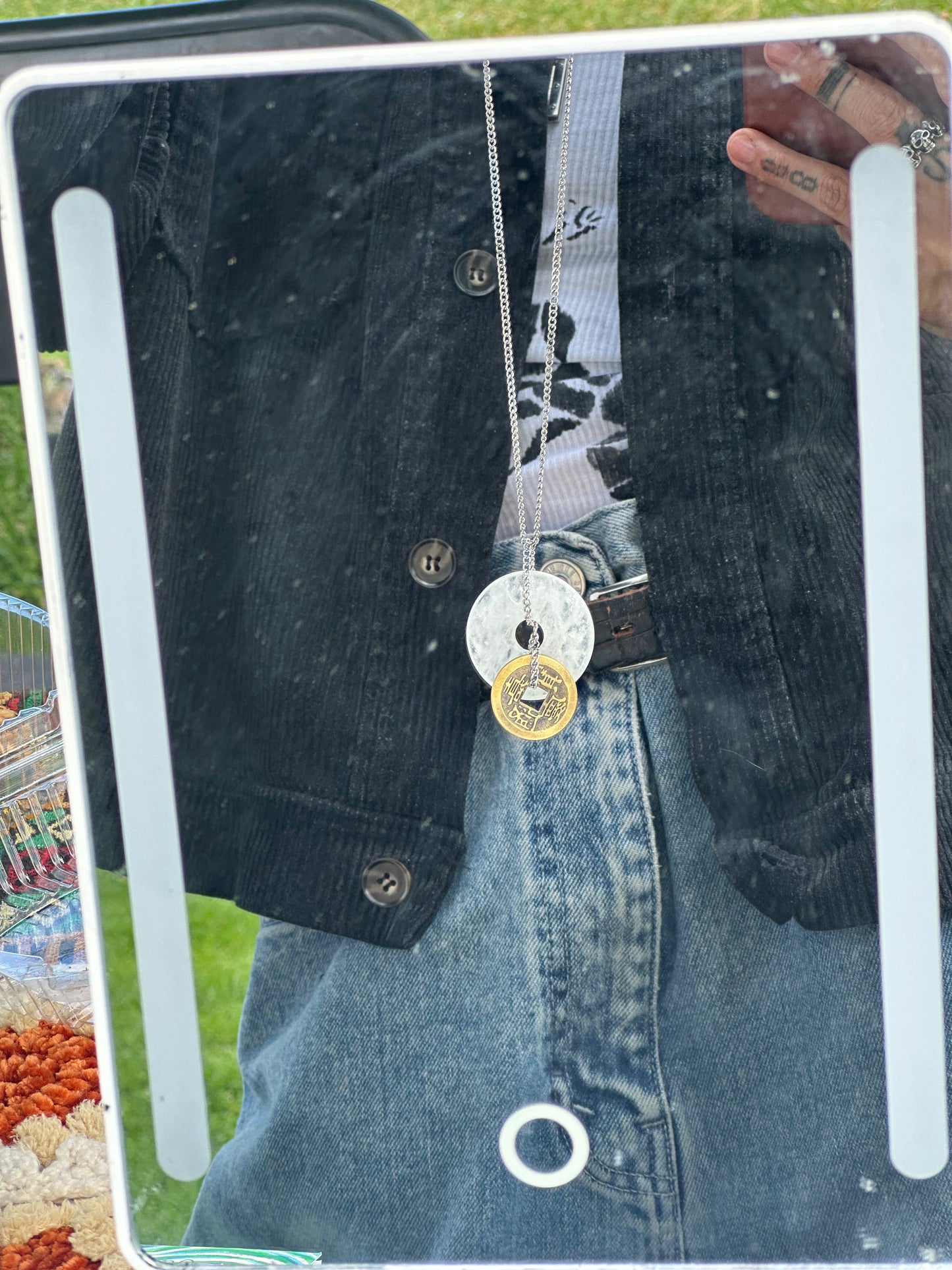 Large Jade Coin Necklace