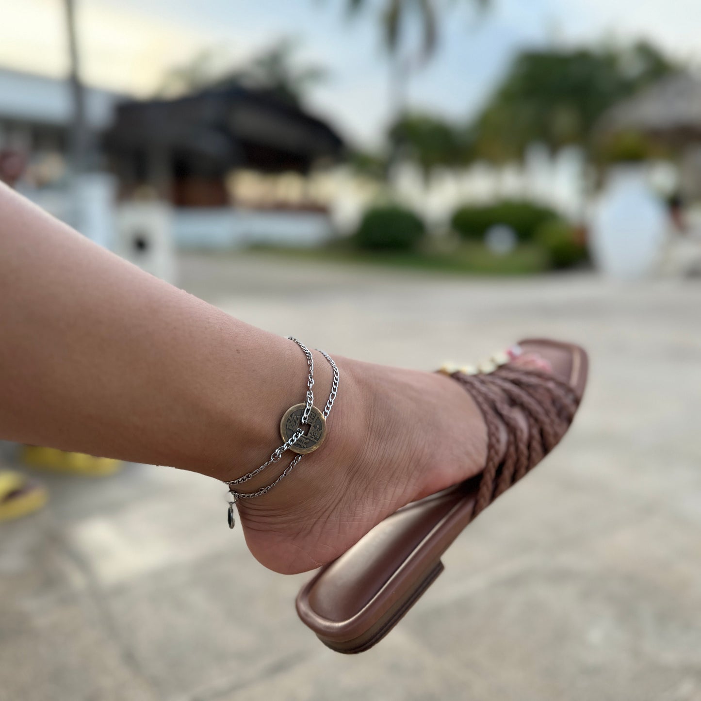 Silver Lucky Coin Bracelet
