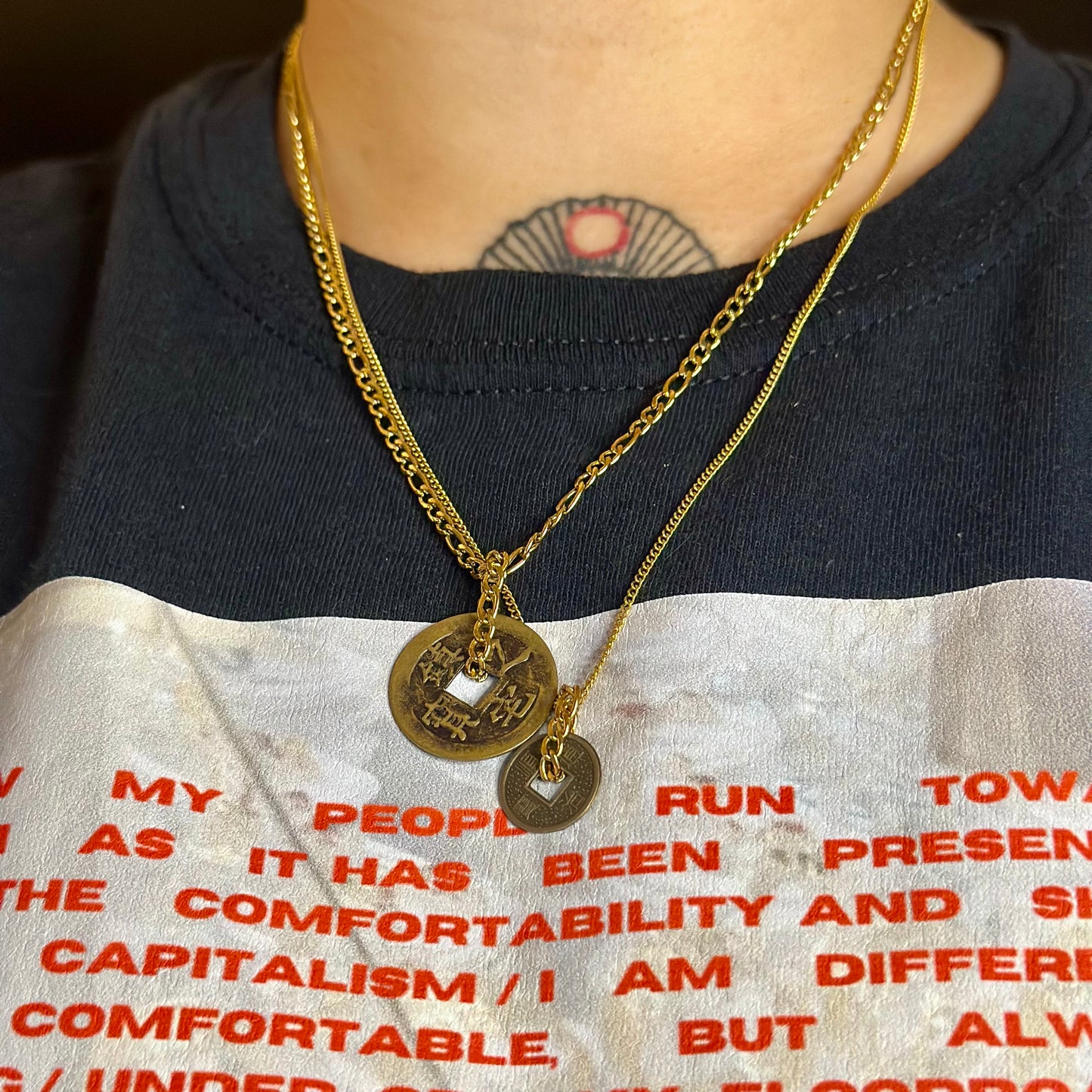 Mini Lucky Coin Jade Necklace