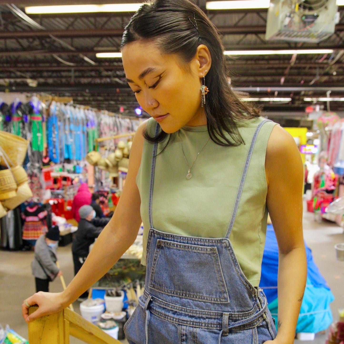 Gold Mini Natural Jade Necklace
