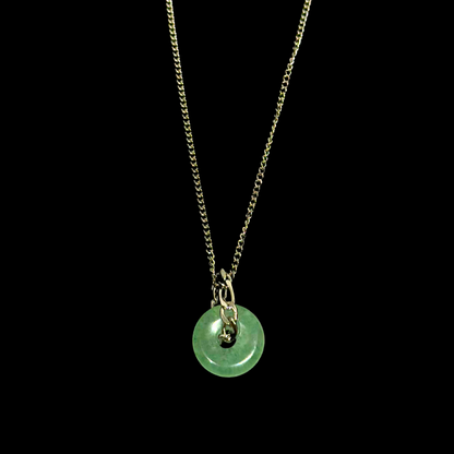 Silver Mini Natural Jade Necklace