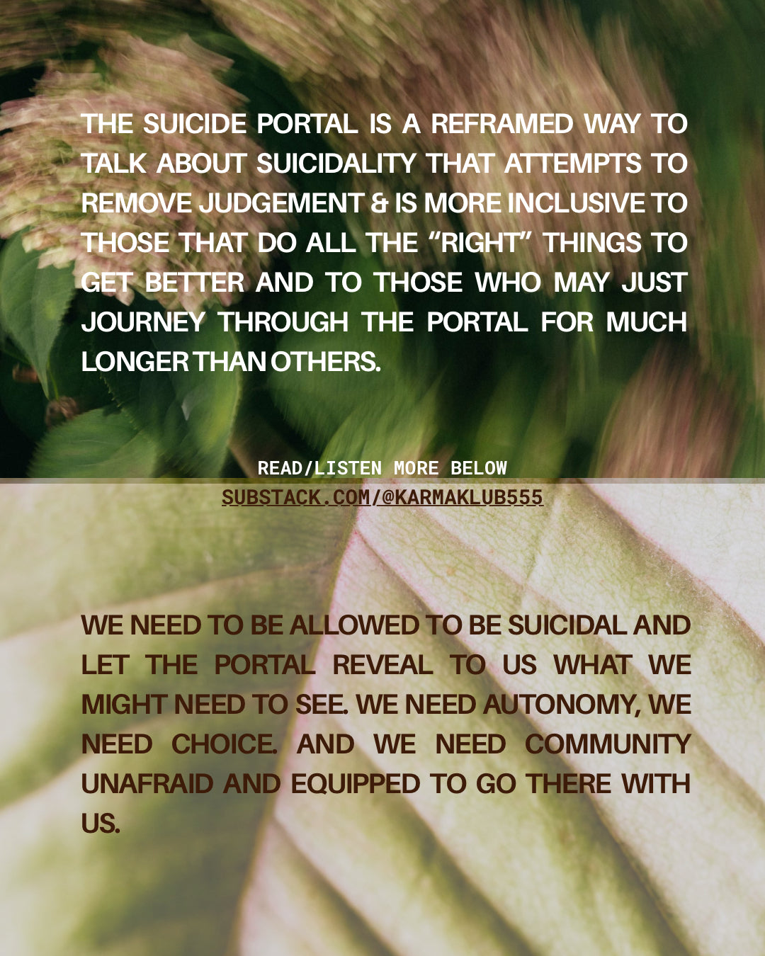 Suicide Diaries Workshop