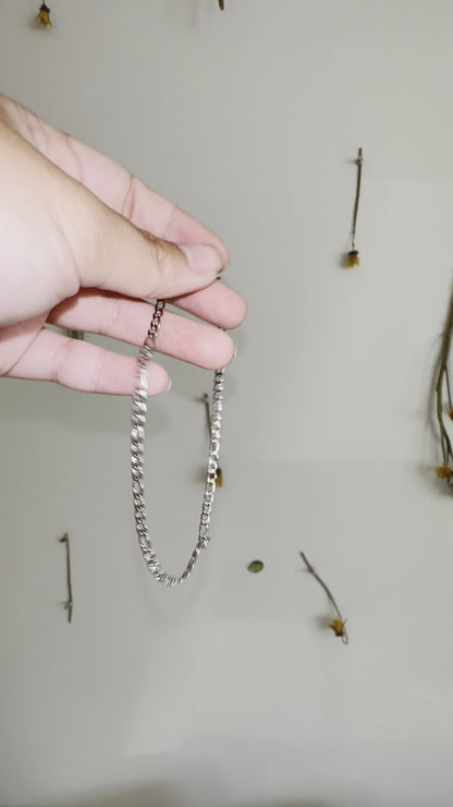 Silver Figaro Bracelet video