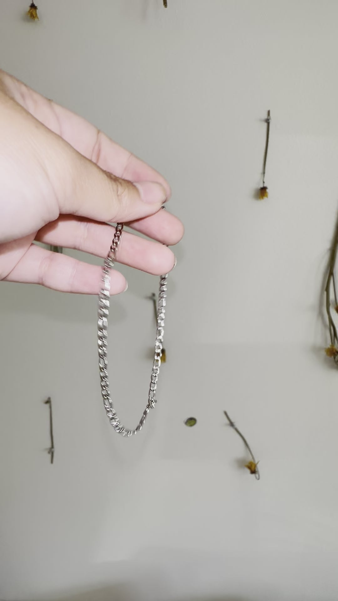 Silver Figaro Bracelet video