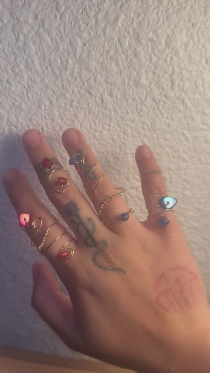 Adjustable Wire Wrapped Rings