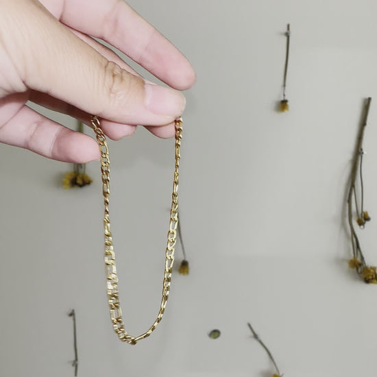 Gold Figaro Bracelet video