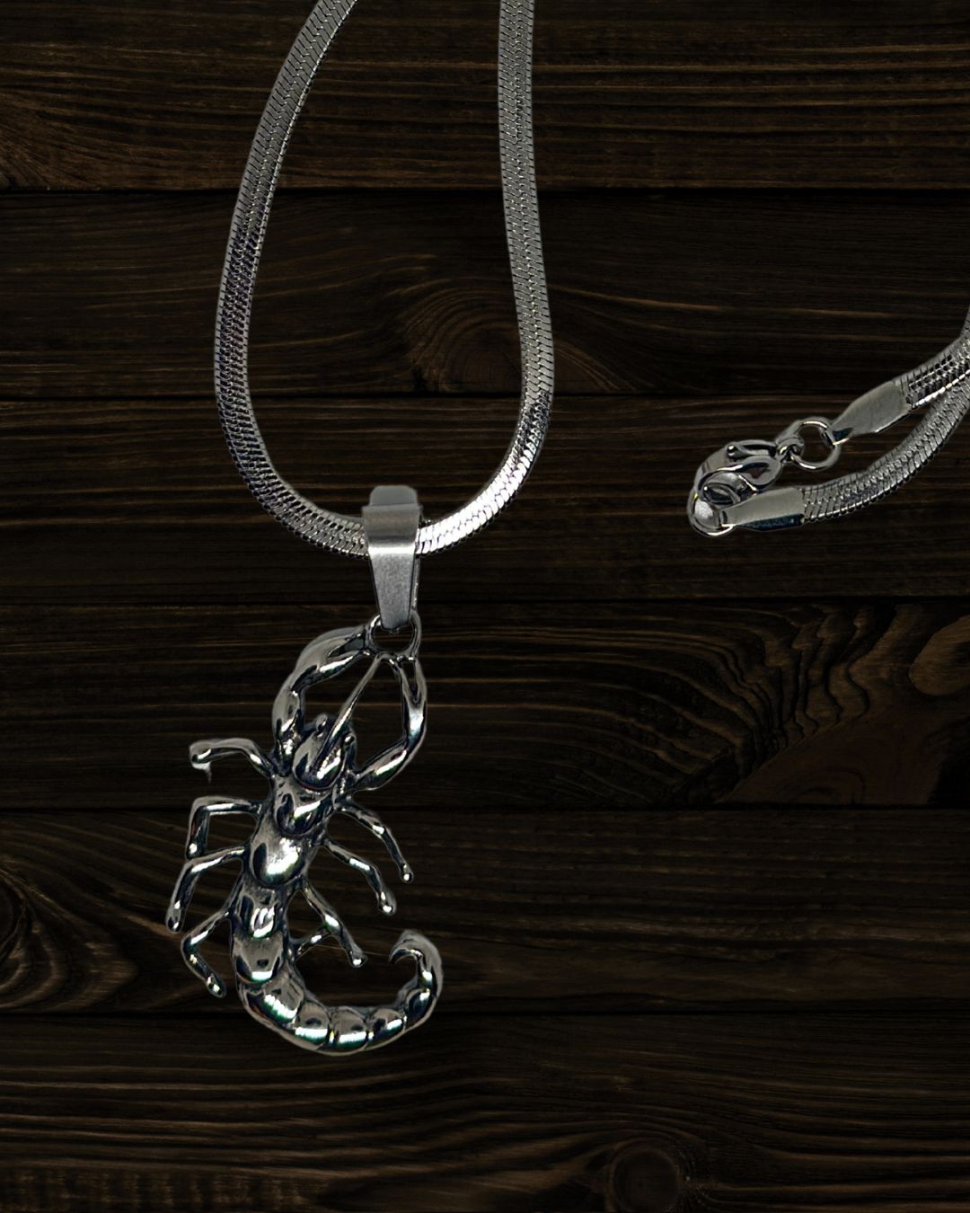 Silver Scorpion Necklace