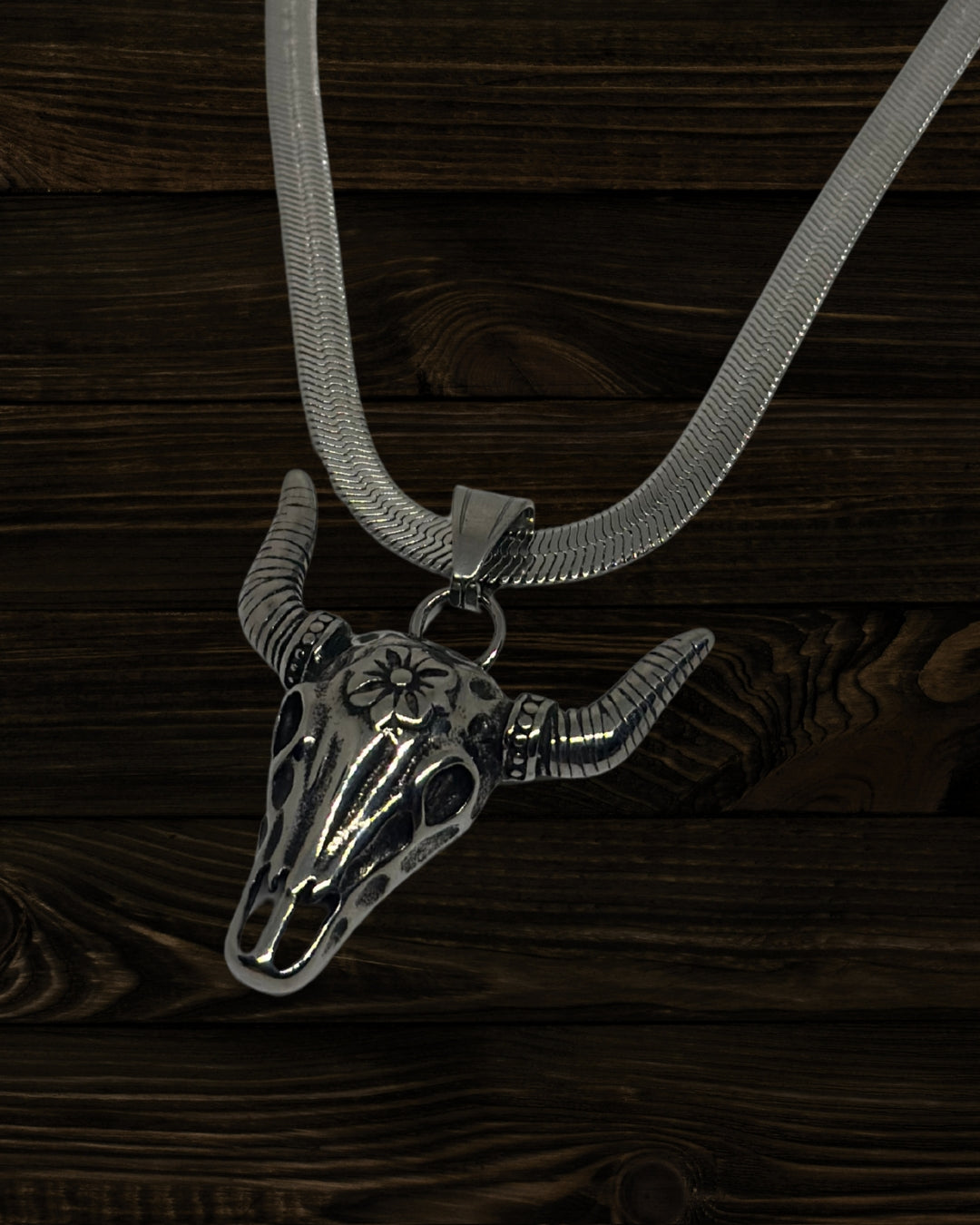 Skeletal Bull Necklace