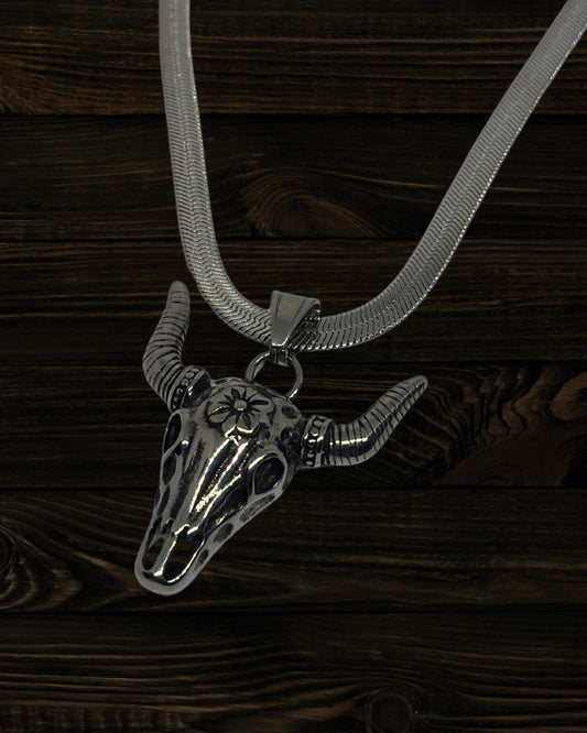 Skeletal Bull Necklace