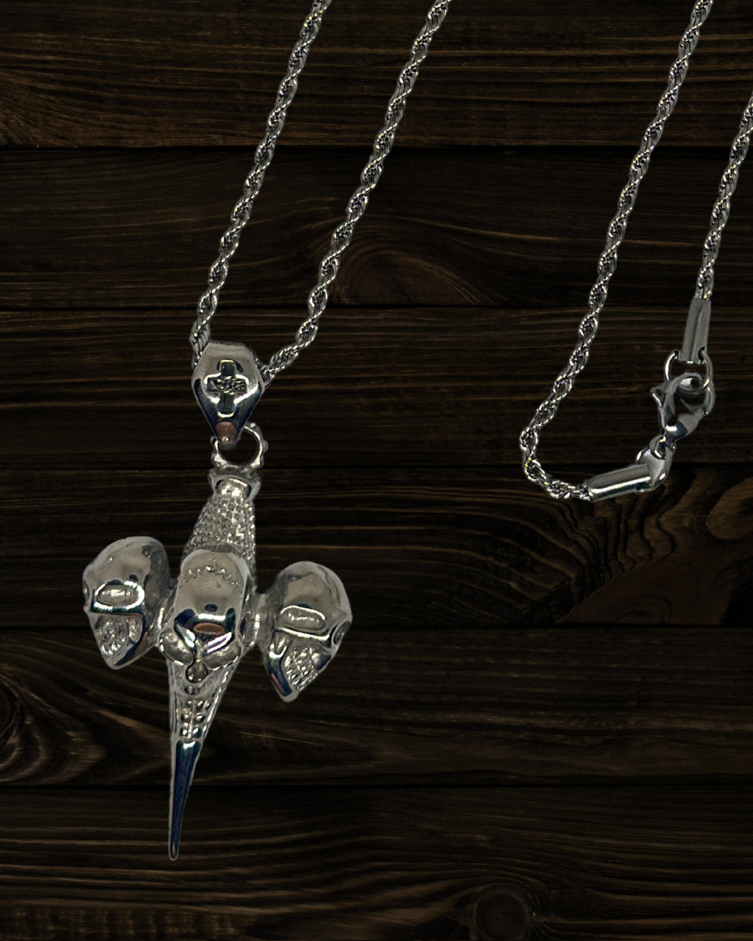 Skeleton Cross Necklace