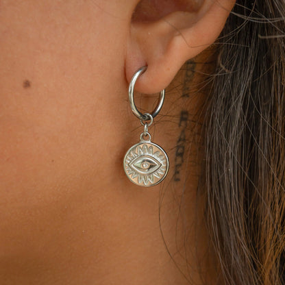 Evil Eye Sun Earrings