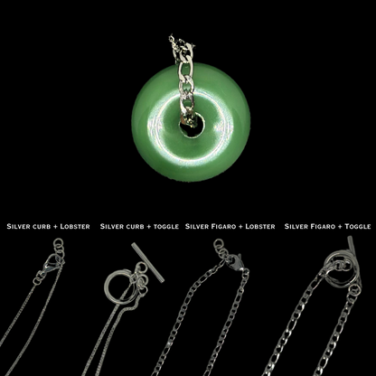 Silver Natural Jade Necklace