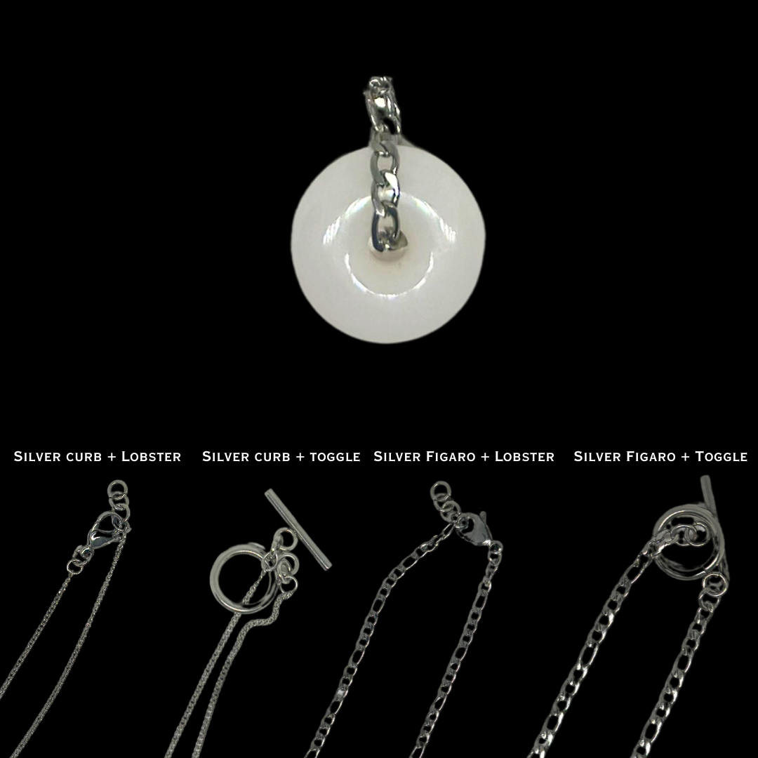 Silver Natural Jade Necklace