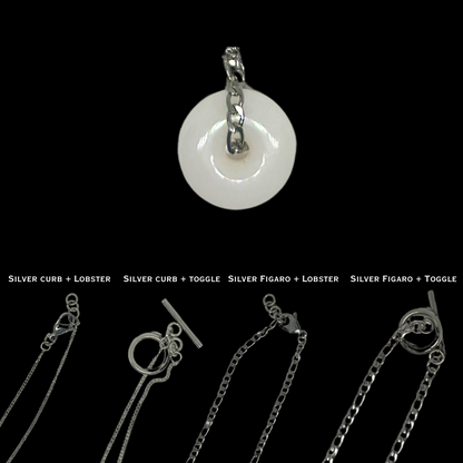 Silver Natural Jade Necklace