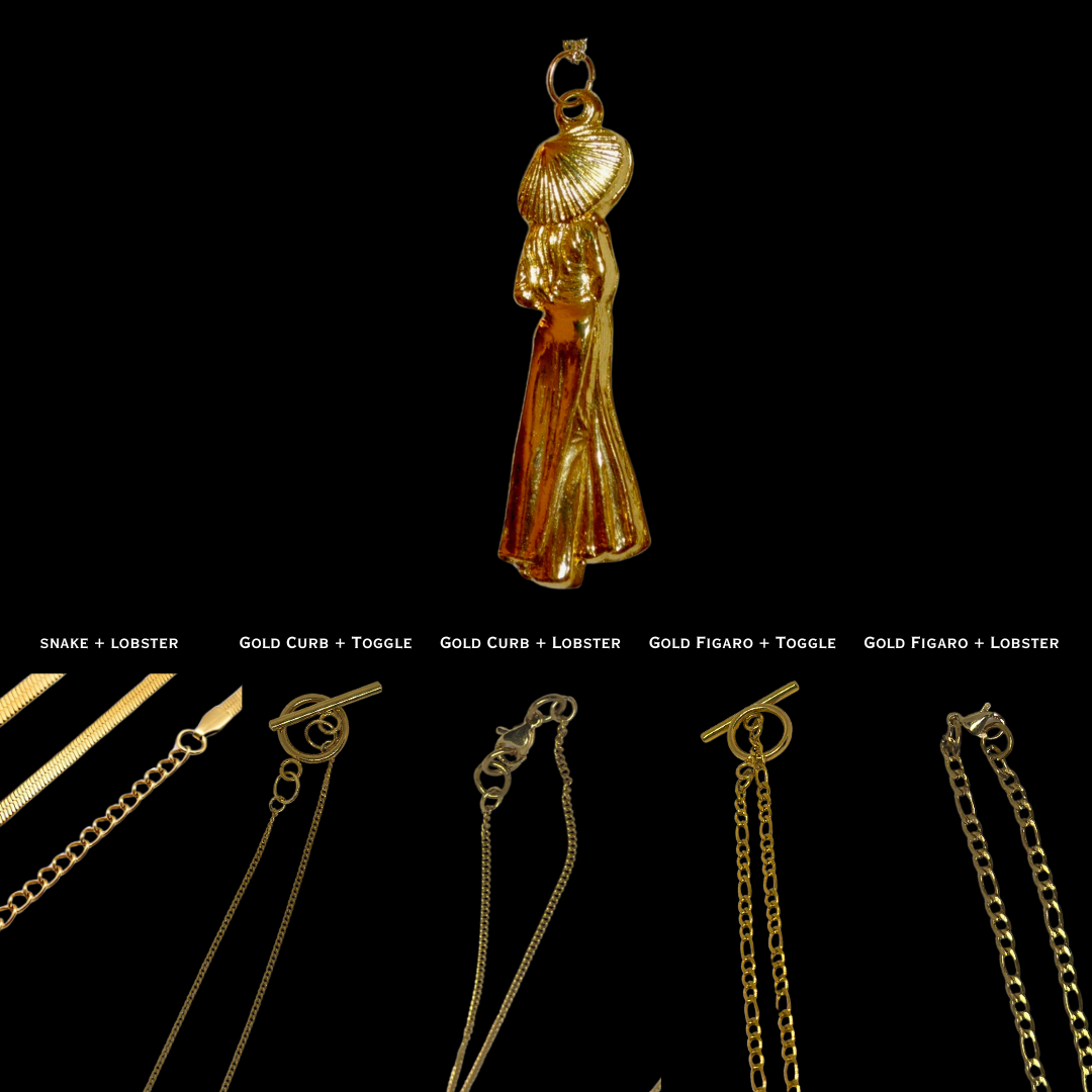 Gold Áo Dài Necklace