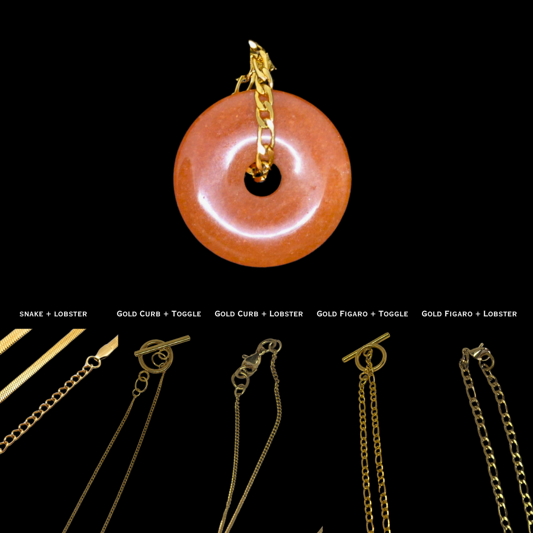 Gold Natural Jade Necklace