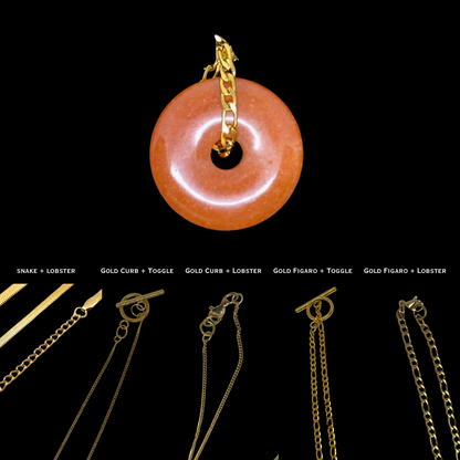 Gold Natural Jade Necklace